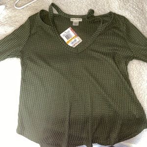 Army green sweater